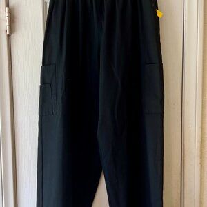 Unisex Chef Pants 6 Pocket by Natural Uniform Black Size XS, S, M, L, XL